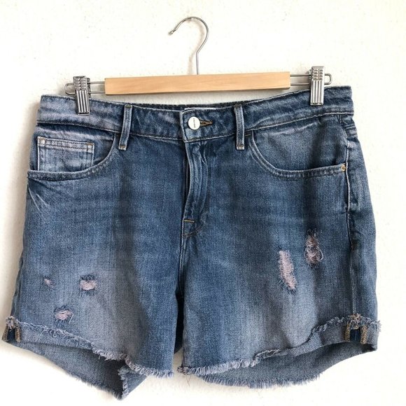 Frame Denim Pants - FRAME Le Grand Garcon Cutoff Denim Shorts Size 28